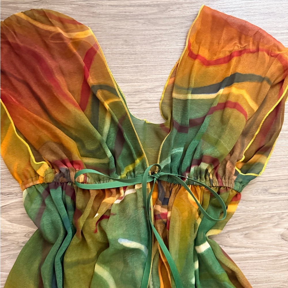 Multicolor Chiffon Maxi bikini cover - Picture 4 of 6